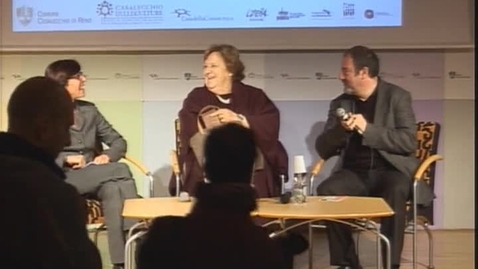 Thumbnail for Carlo Lucarelli e Fiorenza Sarzanini (Corriere della Sera) dialogano con Annamaria Cancellieri Ministro dell'Interno.