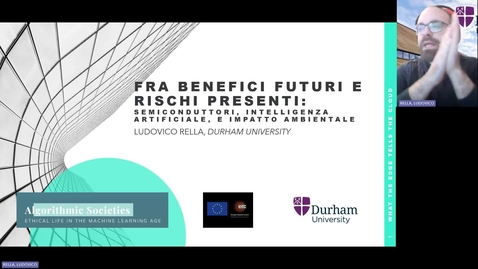 Thumbnail for  Ludovico Rella - Università di Durham - Postdoctoral Research Associate in the Department of Geography 